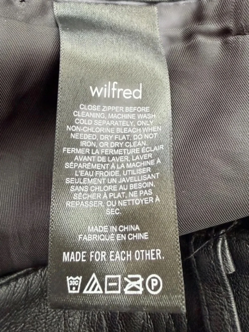 Aritzia Wilfred Melina High Rise Faux Leather Straight Pants Black 10